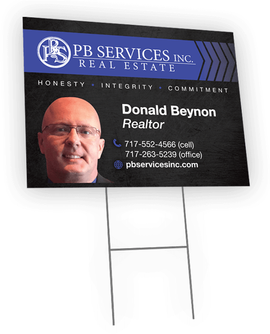 Pb Services Real Estate Sign - Banner (1080x675), Png Download