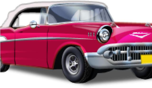 Svg Black And White Stock Car Show Clipart - 1950's Car Transparent Background (640x480), Png Download