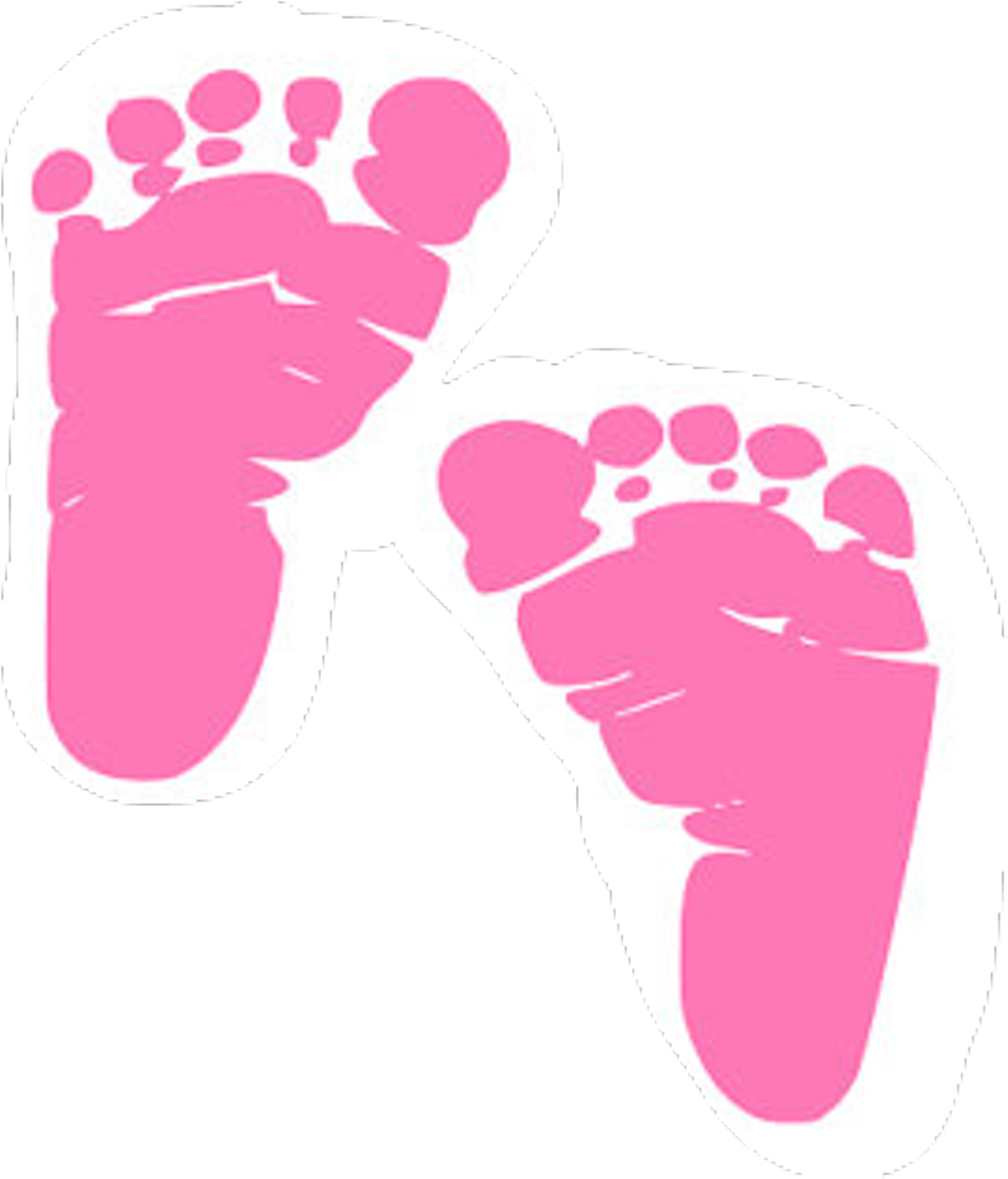 Pink Baby Footprints Png (1024x1198), Png Download