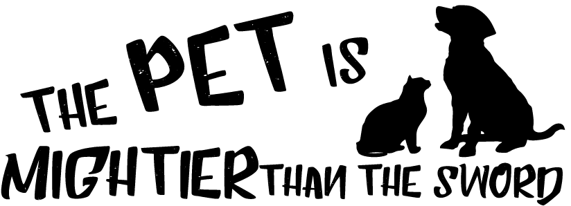 The Pet Is Mightier Than The Sword - Silhouette (1032x466), Png Download