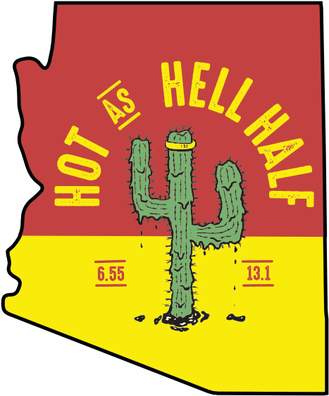 Half & Quarter Trail Marathon Tempe Arizona (510x605), Png Download