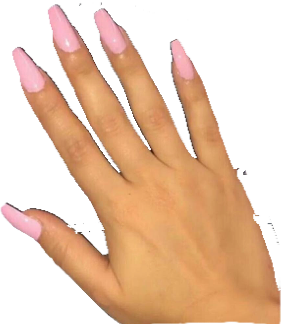 Tan Pink Nails Hand Polyvore Moodboard Filler - Nail Polish (1242x2208), Png Download