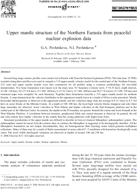 Upper Mantle Structure Of The Northern Eurasia From - Document (544x743), Png Download