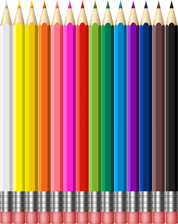 Color Pencils Psd Pack - Imagenes De Color Pencil (600x756), Png Download