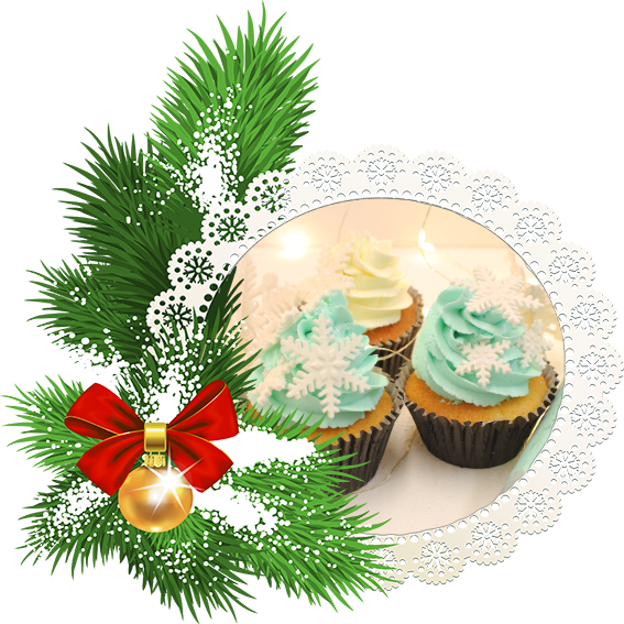 Christmas Snowflake Cupcakes - Cartao De Natal Png (567x567), Png Download