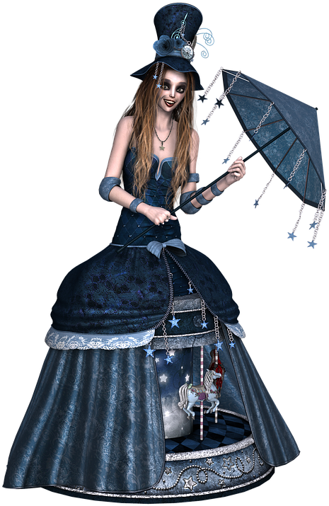 Vestido Steampunk (491x640), Png Download