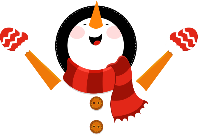 Winter Wonderland Party - Snowman Celebrating (680x466), Png Download