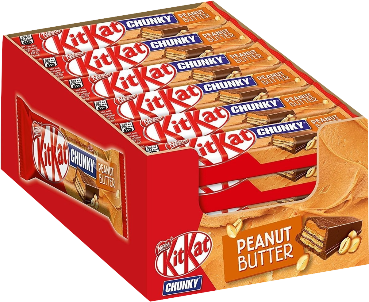 Kitkat Chunky Peanut Butter Box - Kit Kat (1299x1080), Png Download