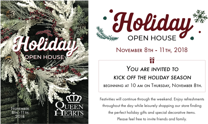 Queen Of Hearts Holiday Open House - Flyer (748x435), Png Download