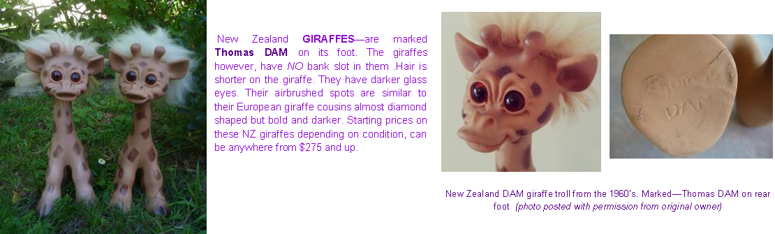 The Regular Dam Troll Boy And Girl Trolls Are Stamped - Giraffe (1110x335), Png Download