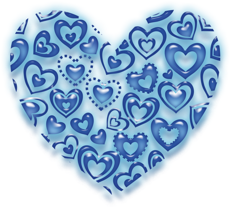 Blue Heart Of Hearts - Heart (800x744), Png Download