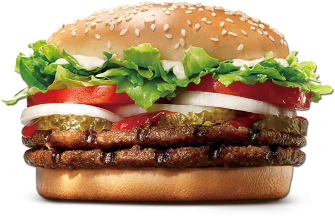 King Whopper Hamburger Burgers Food Cheeseburger Fast - Food Png (800x800), Png Download