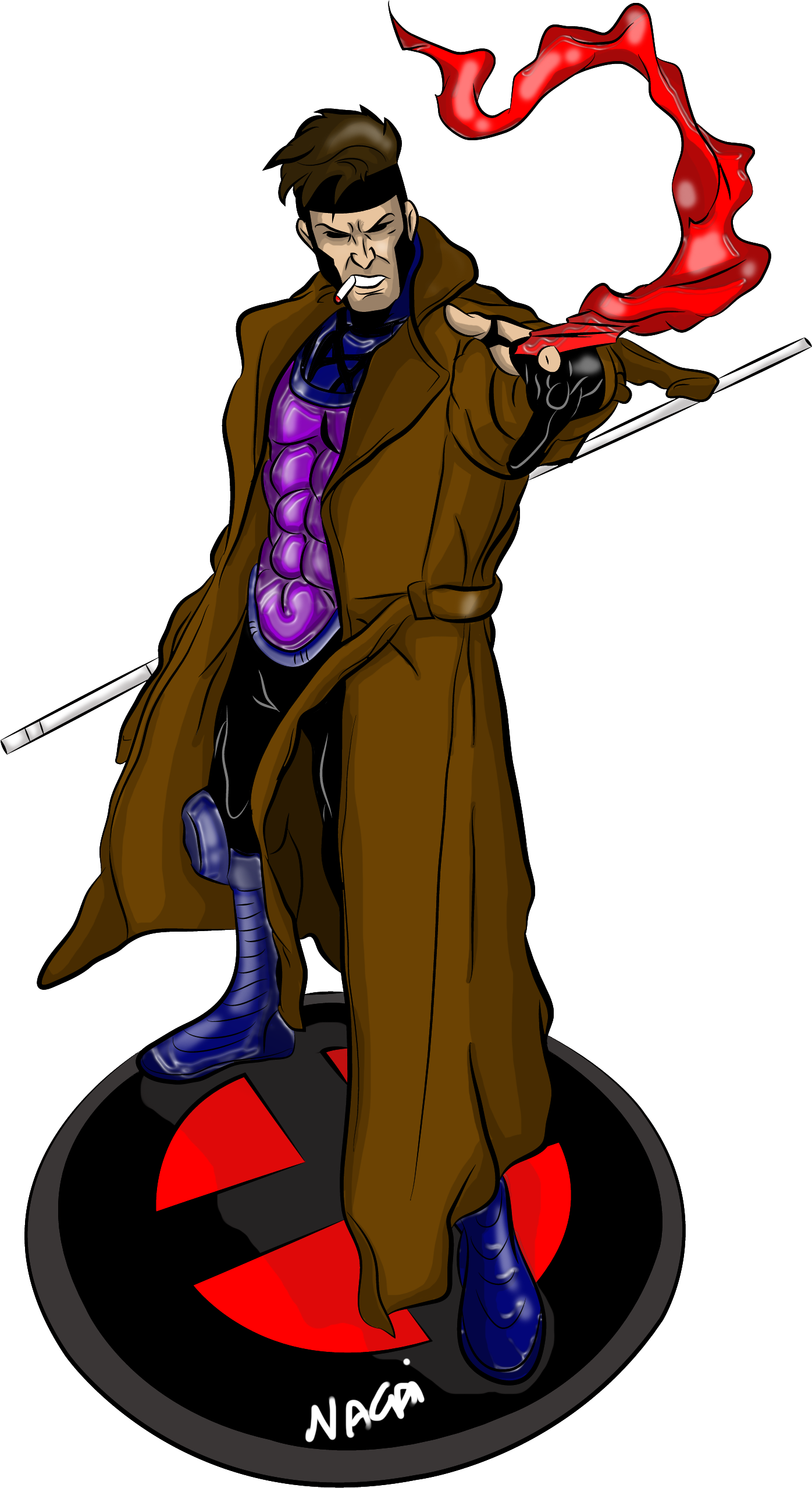 Gambit - Illustration (1860x2798), Png Download