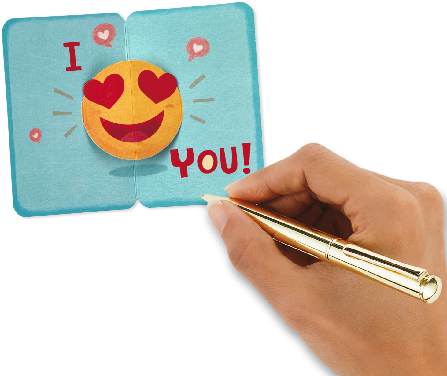 25" Mini Heart-eyes Emoji Pop Up Love - Greeting Card (1470x1470), Png Download
