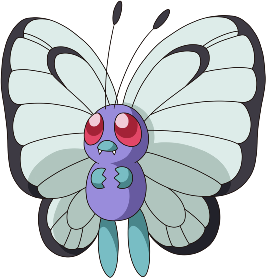 Butterfree - Female Vs Male Butterfree (877x911), Png Download