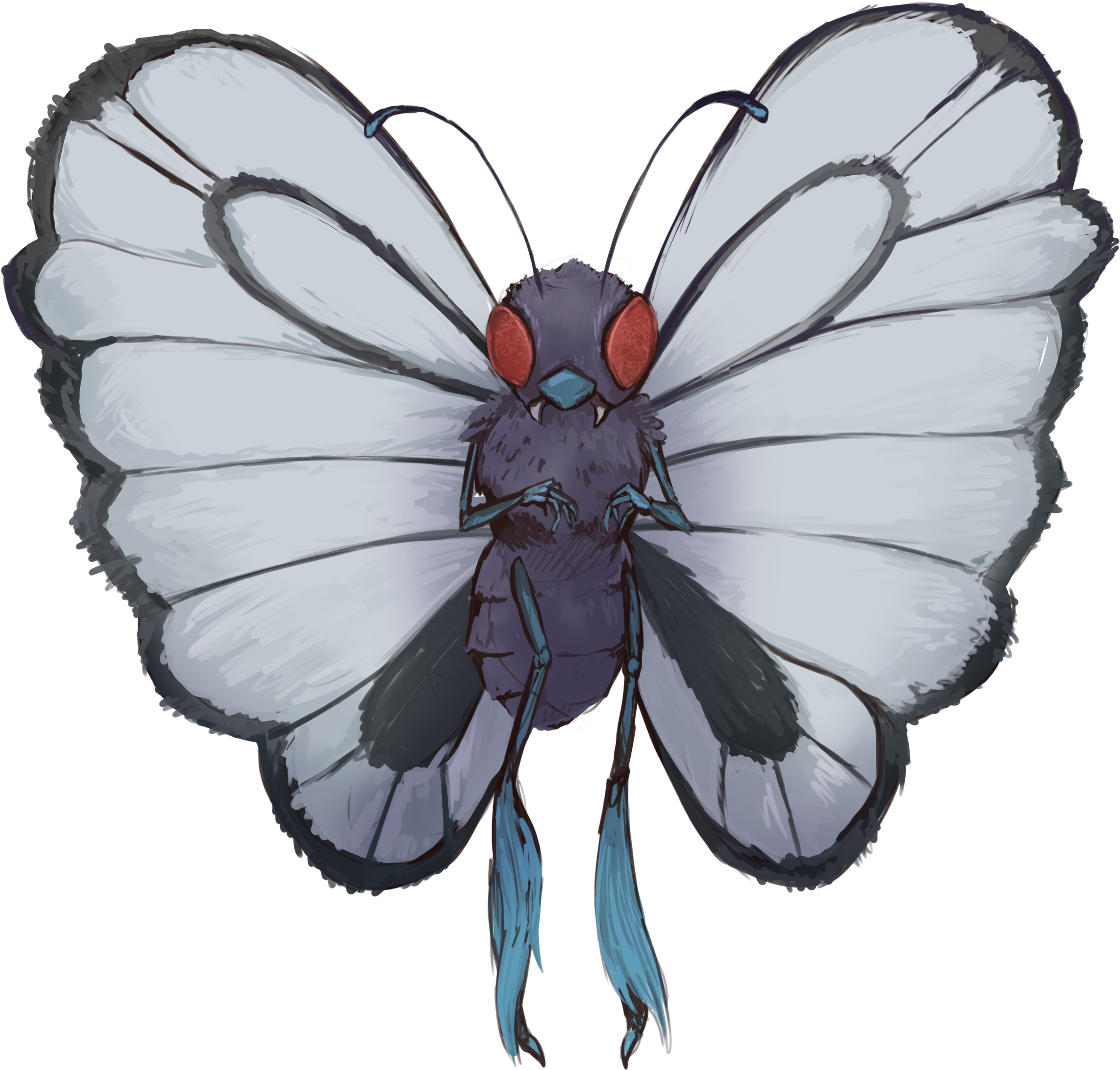 Butterfree - Butterfly (2794x2276), Png Download