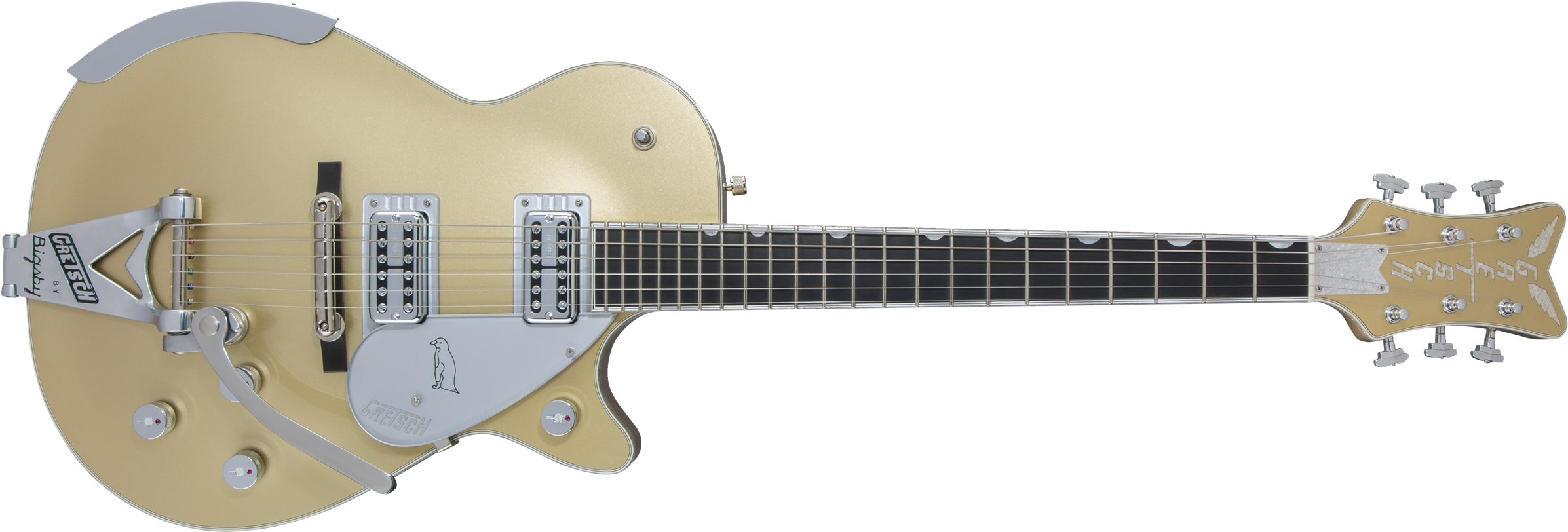 G6134t Limited Edition Penguin™ With Bigsby®, Ebony - Squier Standard Telecaster Vintage Blonde (2400x820), Png Download