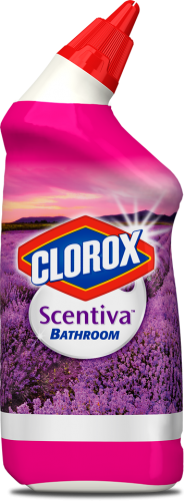 Clorox Scentiva Toilet Cleaning Gel - Clorox Clinging Bleach Gel (370x1000), Png Download