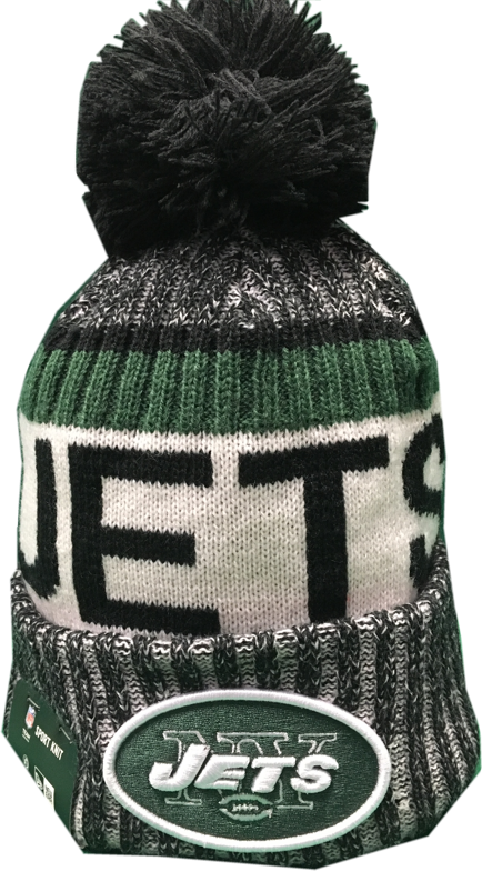 New York Jets Nfl 17 Reverse Sideline Pom Toque - New York Jets (434x784), Png Download