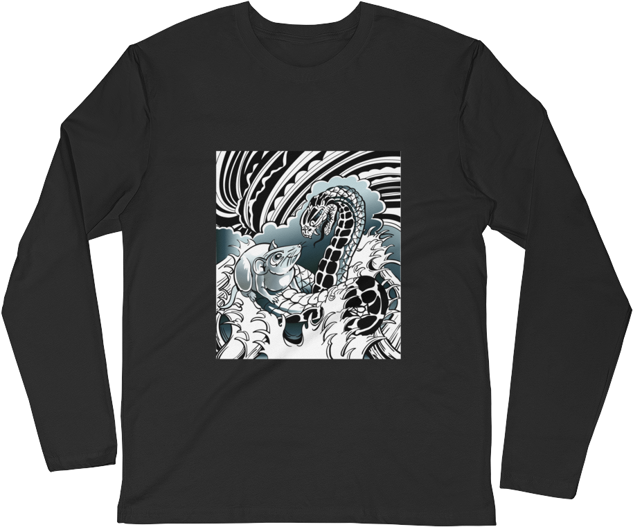 Ying Yang Rodent Long Sleeve T-shirt - Aj Styles Shirt (1000x1000), Png Download
