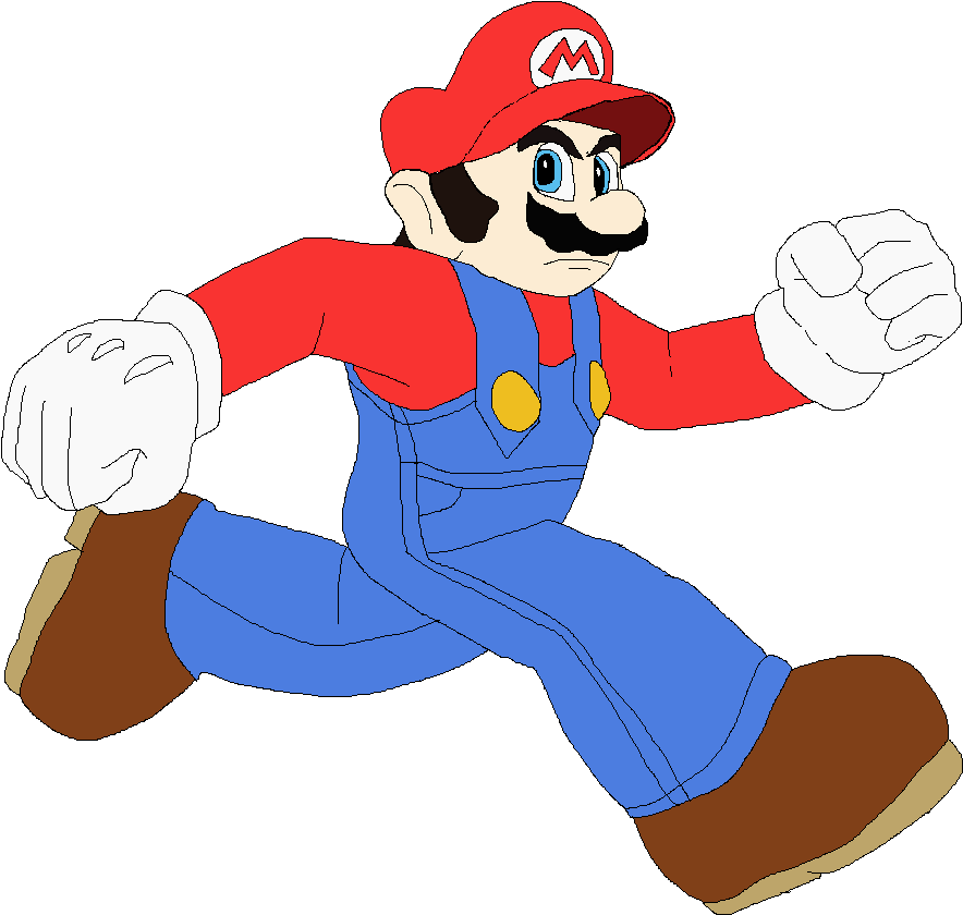 Mario Ssb18 - Cartoon (891x841), Png Download