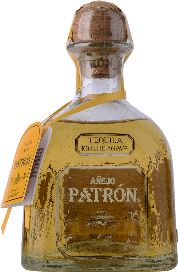 Aňejo Patrón Tequila 75cl - Grain Whisky (652x1060), Png Download