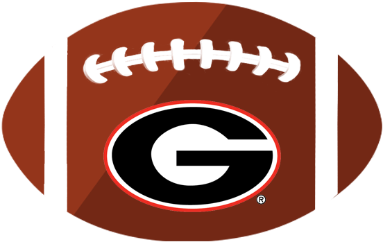 Uga Stickers Messages Sticker-2 - Georgia Bulldogs Football Balls Logos (618x618), Png Download