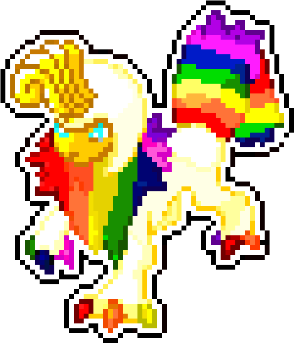 Rainbow Absol (1000x1000), Png Download