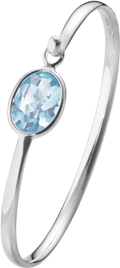 Sterling Silver With Blue Topaz - Bracelet (1200x1200), Png Download
