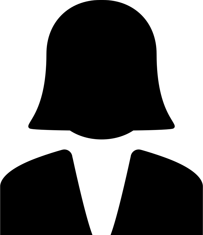 Woman With Straight Short Hair Comments - Womens Short Hair Clipart (850x980), Png Download