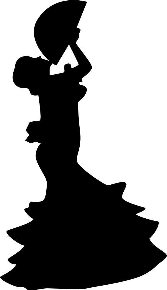 Flamenco Female Dancer Silhouette - Siluetas De Bailarinas Flamencas (566x980), Png Download