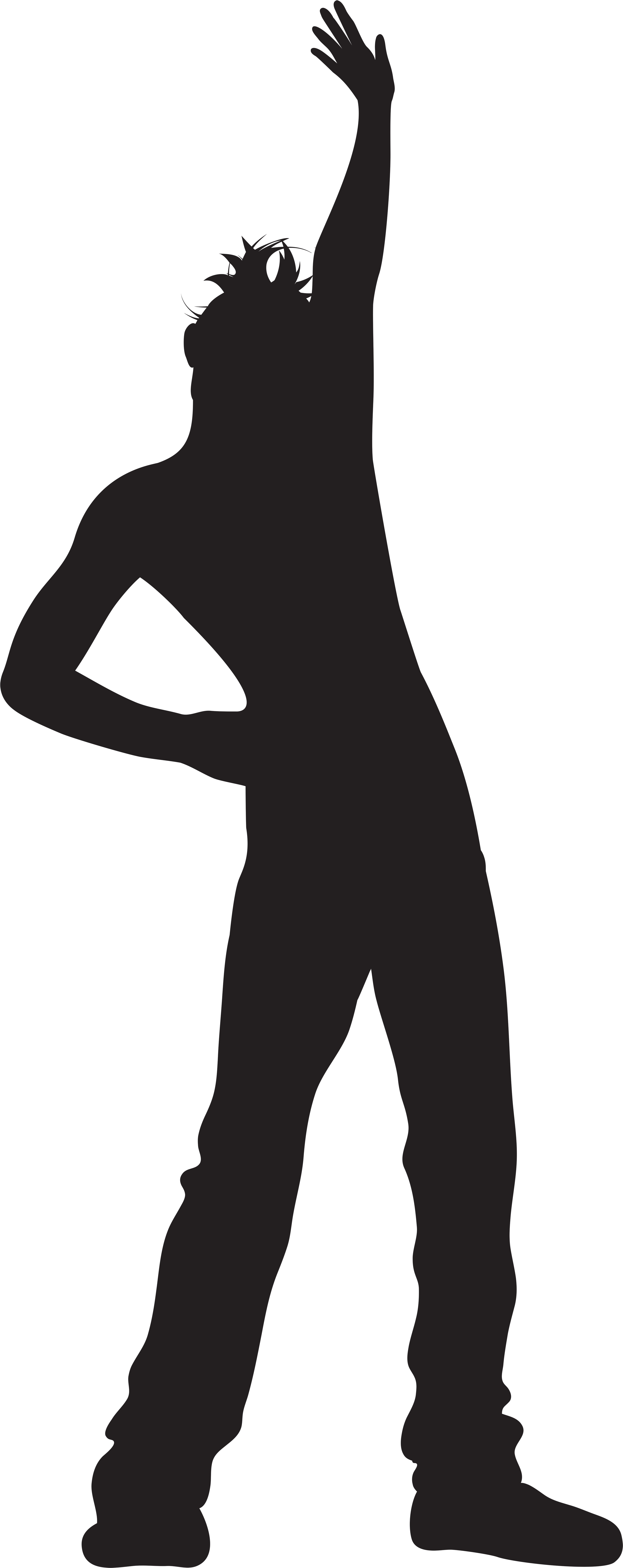 Clipart Transparent Library Man Silhouette Png Image - Dancing Man Clip Art (3314x8000), Png Download