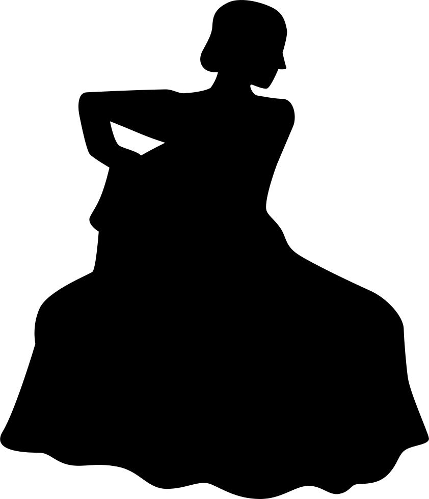 Flamenco Female Dancer Silhouette - Silhouette (842x980), Png Download