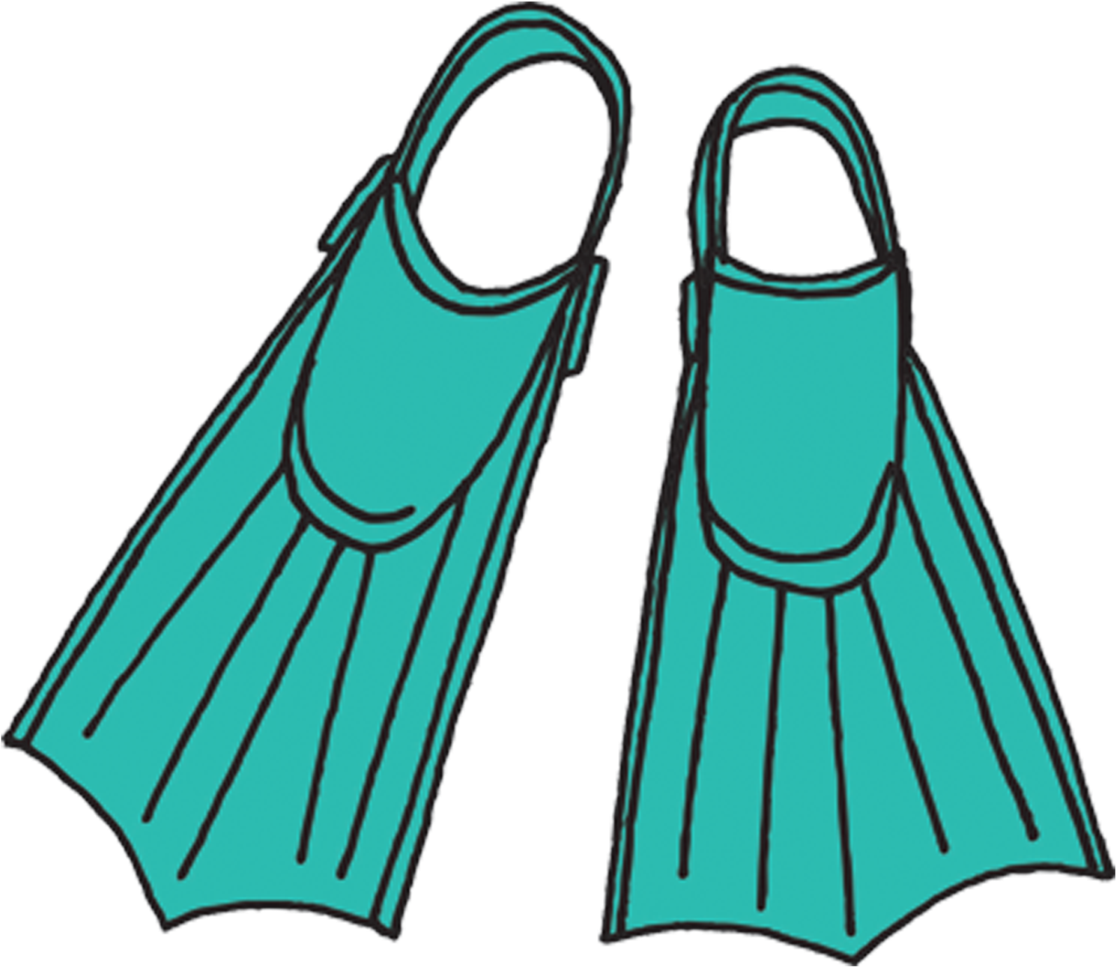 Swim Fins - Drawing (2048x2048), Png Download