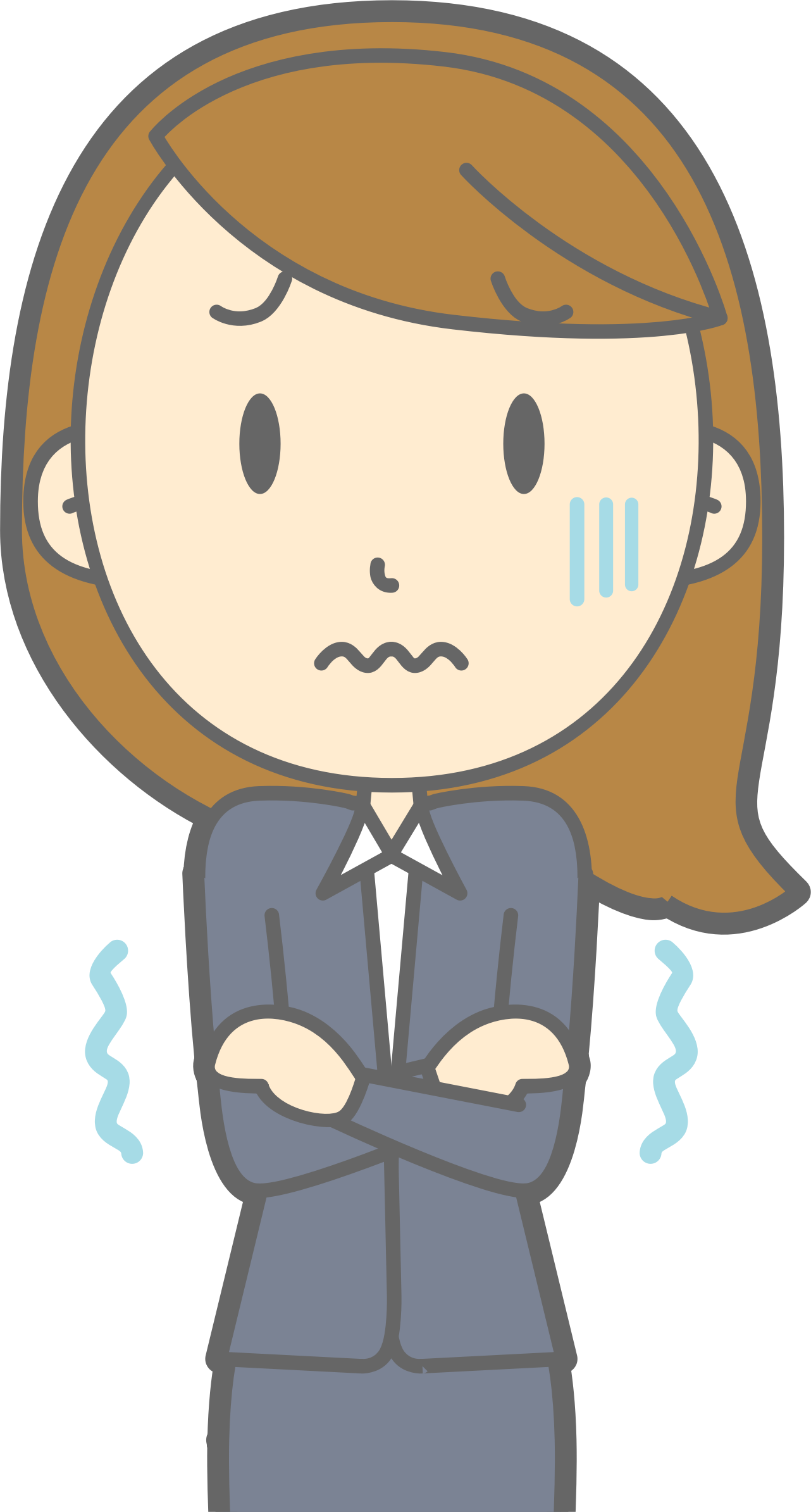 Cold Clipart Cold Girl - Poor Clipart (1282x2389), Png Download