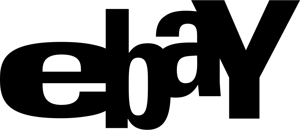 Ebay Logo - - Ebay Logo Black And White (980x426), Png Download