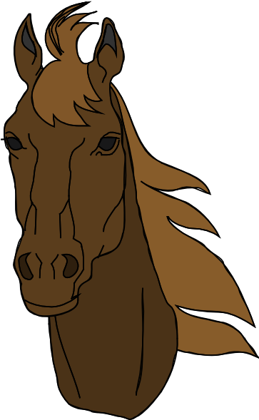 Clipart Download Front Frames Illustrations Hd Images - Horse Head Clipart Png (372x597), Png Download