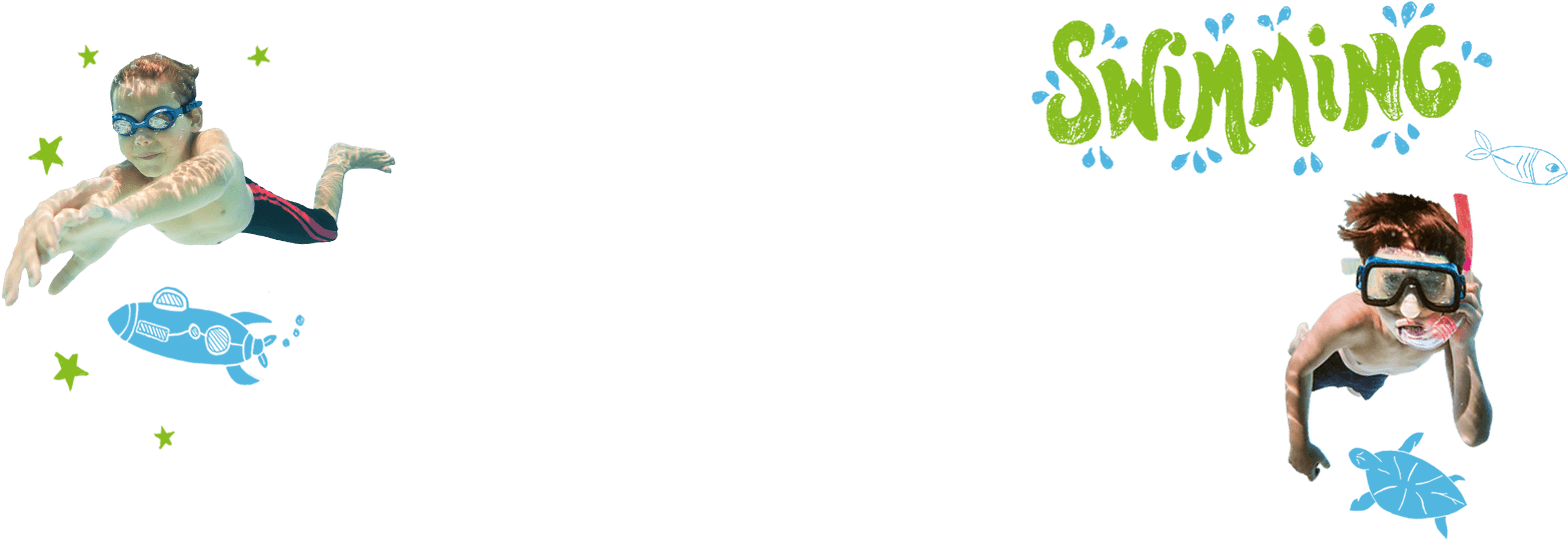 Kids Swimming Png - Kid Swimming Png (1599x590), Png Download