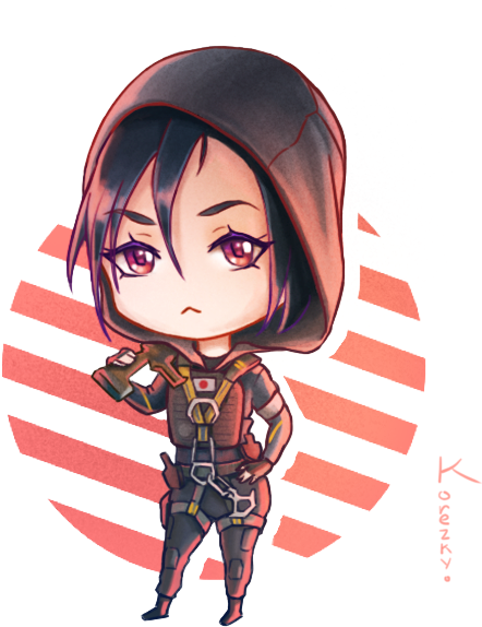 Chibi Hibana By Korezky Tom Clancy's Rainbow Six, Rainbow - Rainbow Six Siege Hibana Chibi (551x638), Png Download