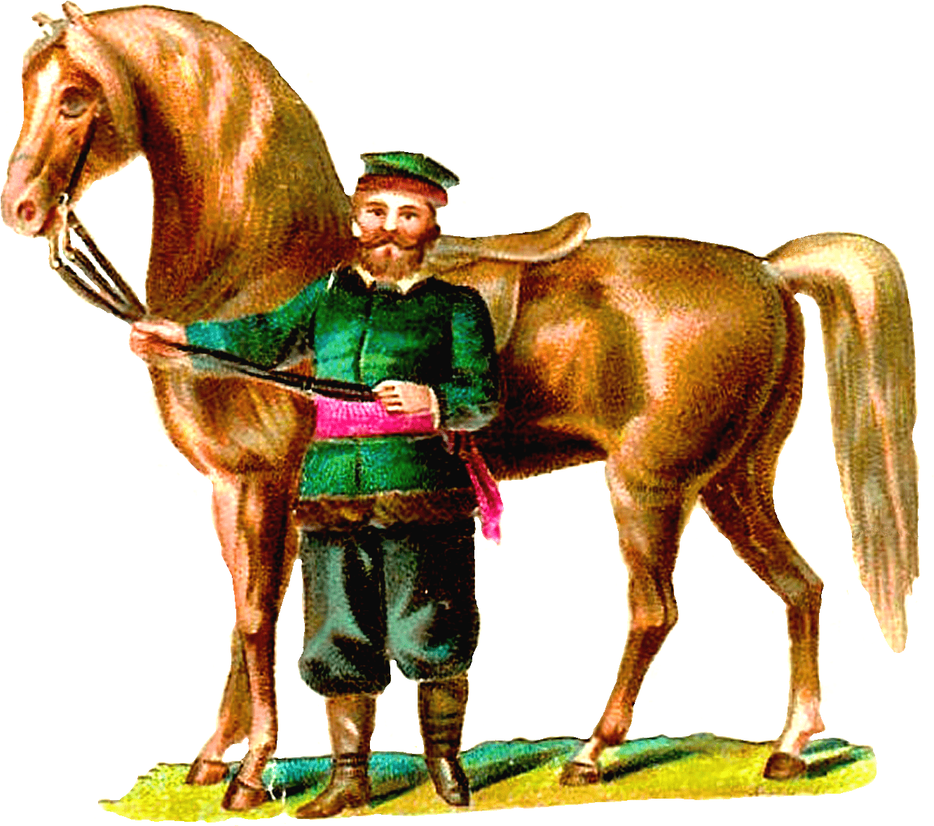 Vintage Horse And Rider Transparent Png Sticker - Horse (1500x1360), Png Download