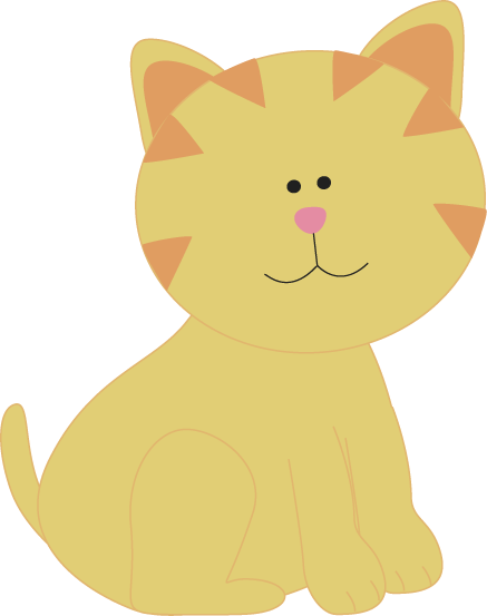 Cat Clip Art - Cute Cat Clip Art (437x553), Png Download