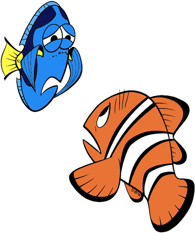 Finding Nemo Crush Clipart Collection - Sad Nemo Clipart (400x477), Png Download