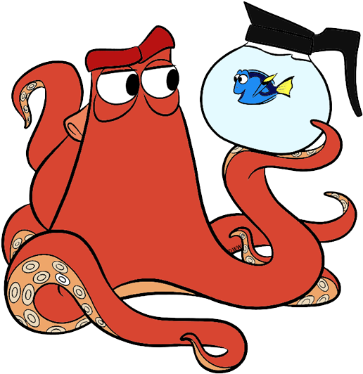 Finding Dory Clip Art Disney Galore - Cartoon Finding Dory Hank (529x539), Png Download