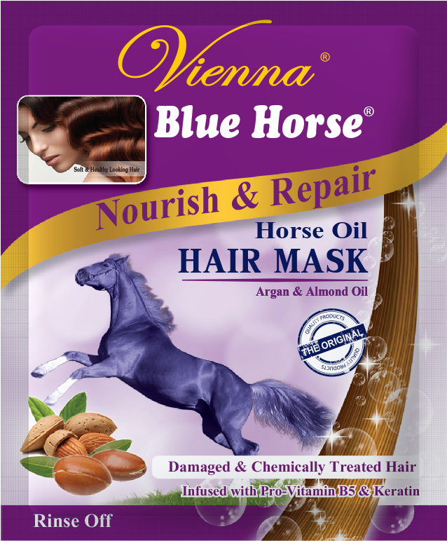 Vienna Blue Horse Hair Mask Nourish & Repair - Hair (1000x1000), Png Download