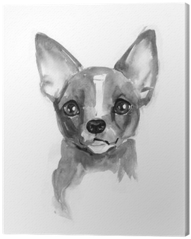Chihuahua Dog, Cute Face, Chiwawa Puppy, Watercolor - Chihuahua (400x400), Png Download