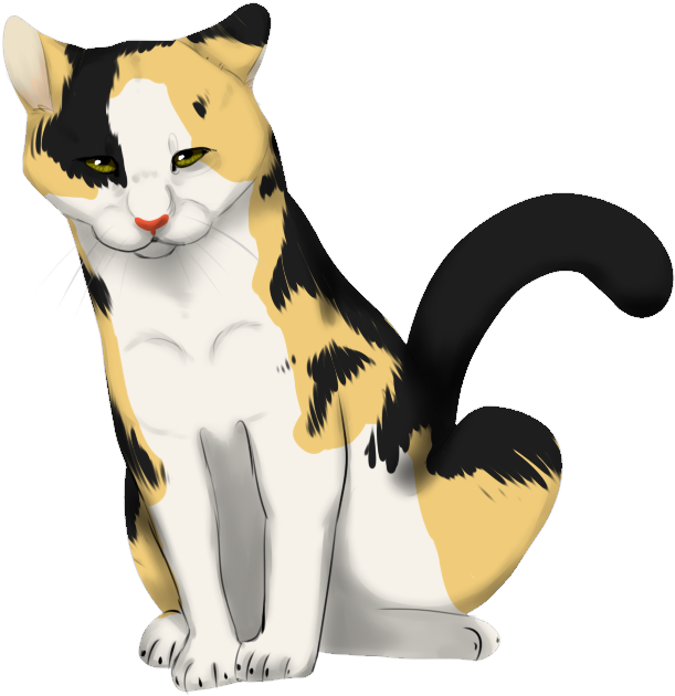 Anime Clipart Cute Cat - Calico Cat Clip Art (708x708), Png Download
