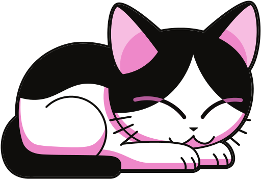 Cute Cat Cartoon - Cat Eating Cartoon (550x550), Png Download