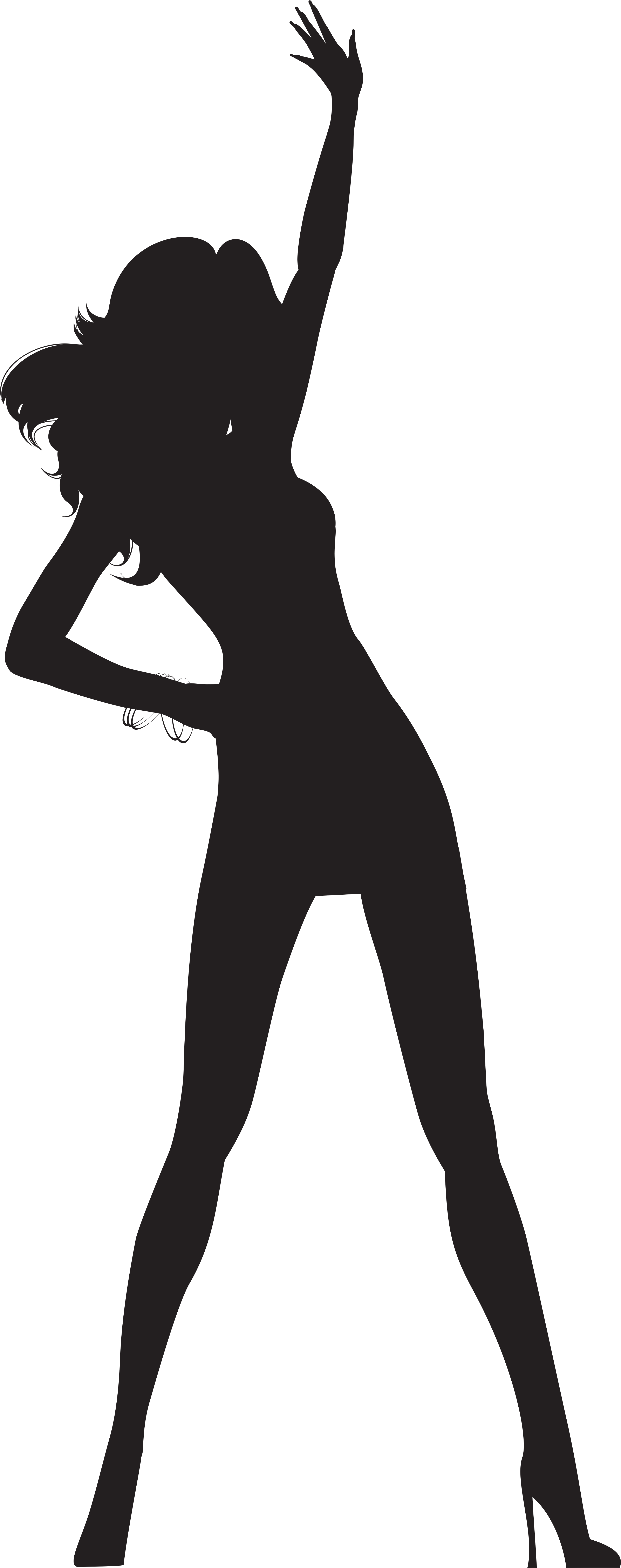 Dancers Silhouette Images At Getdrawings - Woman Silhouette (3128x8000), Png Download