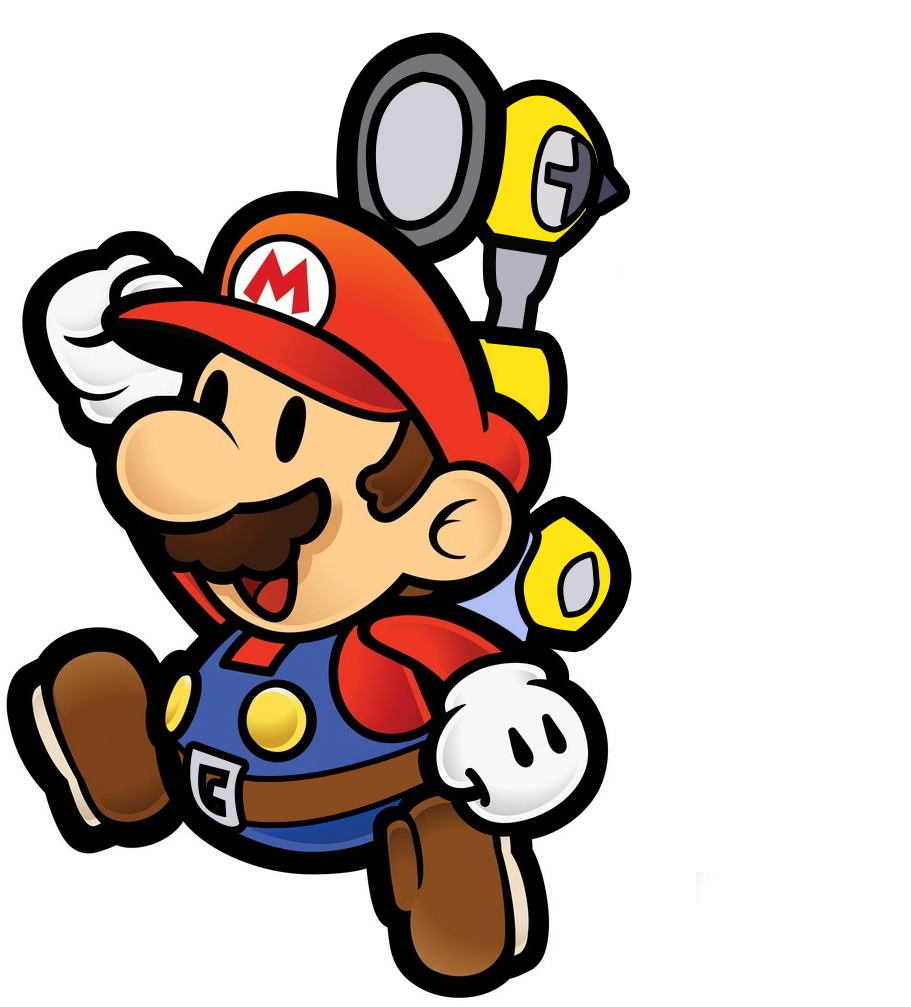 Super Paper Mario Sunshine Logo Request - Cartoon Mario And Luigi (916x1016), Png Download