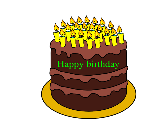 21th Birthday Cake Clip Art - Chocolate Birthday Cakes (600x472), Png Download